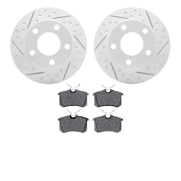 R1 Concepts WBSN1-74010 Brake Rotors - Carbon Coated - D/S W/ Perf Sport Pads